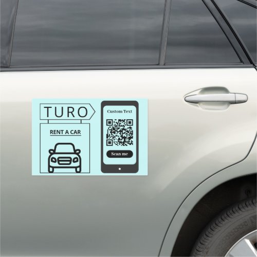 Rent a Car on Turo QR Code Car Magnet Decal