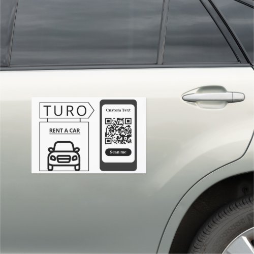 Rent a Car on Turo QR Code Car Magnet Decal