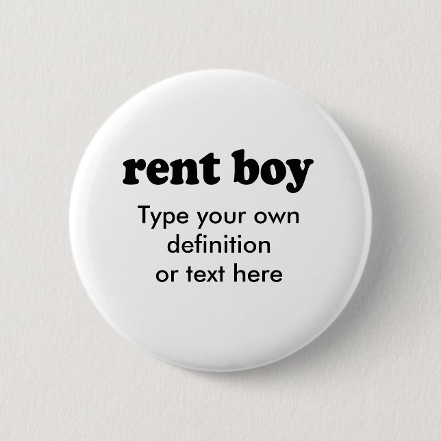 RENT BOY BUTTON (Front)