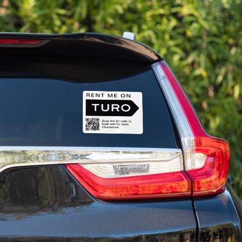 Rent me on TURO Host For Rent Qr Code Car Window  Sticker