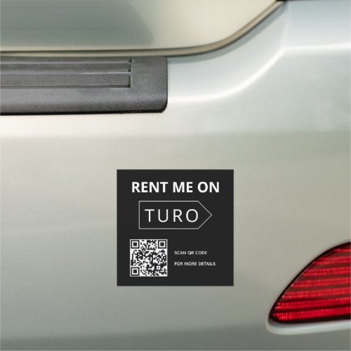 Rent Me on Turo QR Code Car Magnet decal