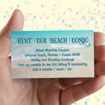 Rent My Beach Condo Custom Photo Advertisement by millhill at Zazzle
