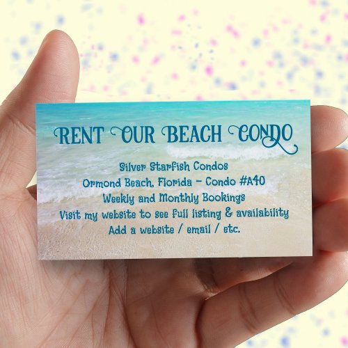 Rent My Beach Condo Custom Photo Advertisement