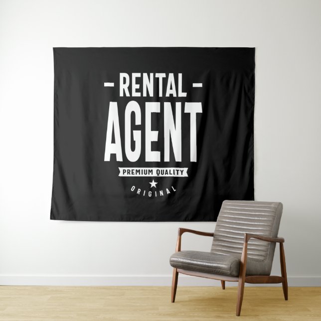 Rental Agent Job Title Gift Tapestry (In Situ (Horizontal))