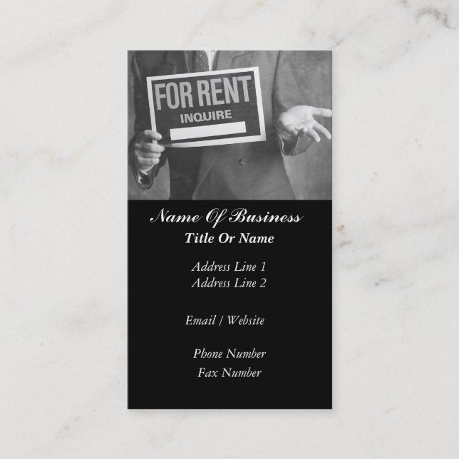 Rental Business Card (Front)