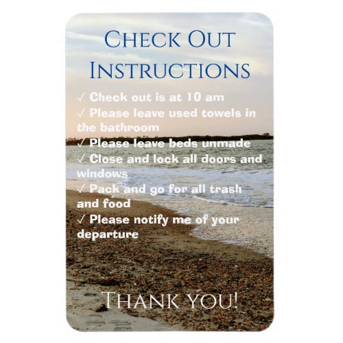 Rental Checkout Instructions Beach Magnet