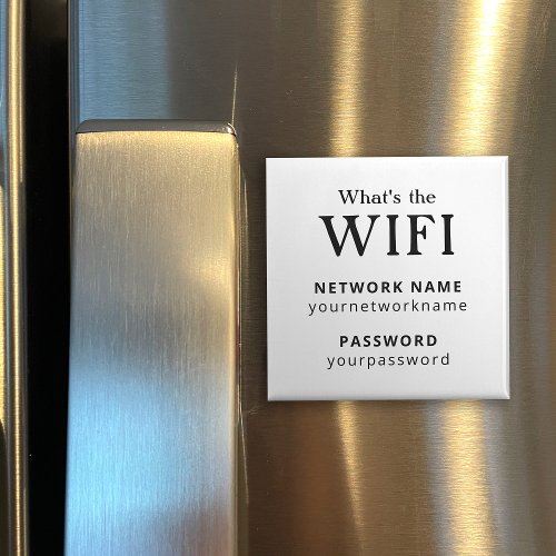 Rental Guest Wifi Password Refrigerator Magnet 