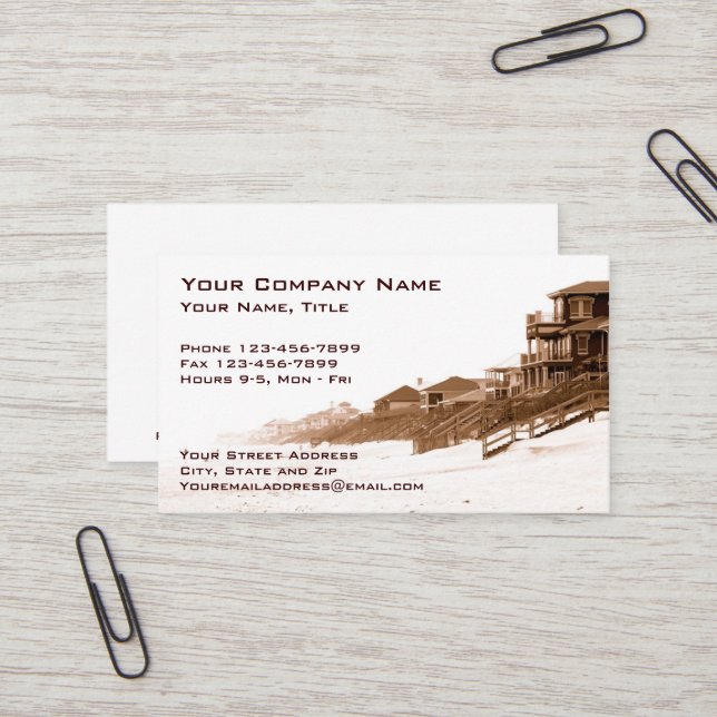 Rental Real Estate Business Card (Front/Back In Situ)