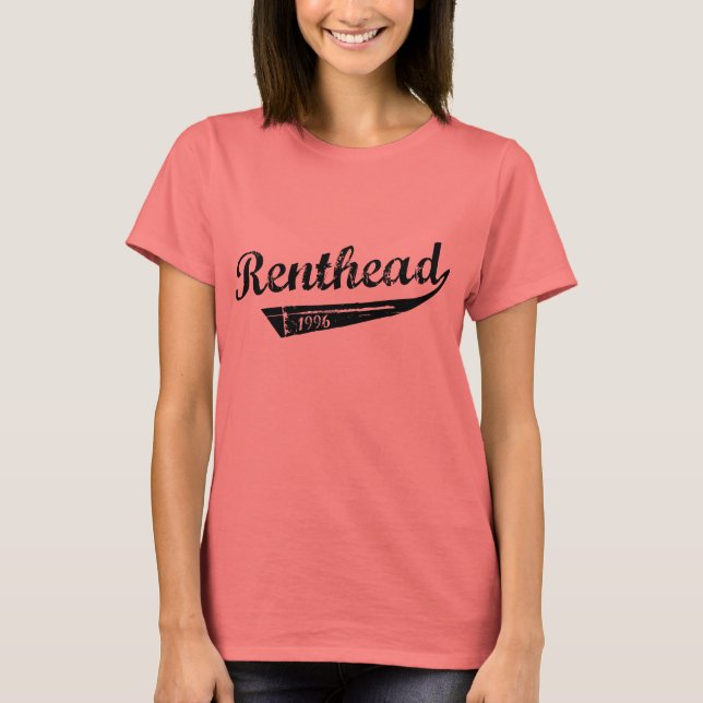 Renthead Old School - female blk ringer T-Shirt (Front)