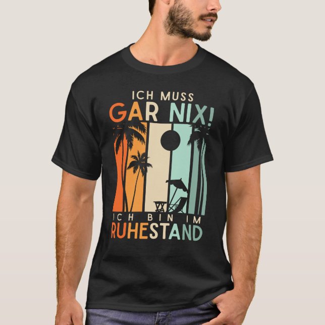 Rentner Urlaub Strand Ruhestand Rente T-Shirt (Front)
