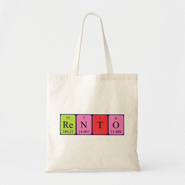 Rento periodic table name tote bag (Front)