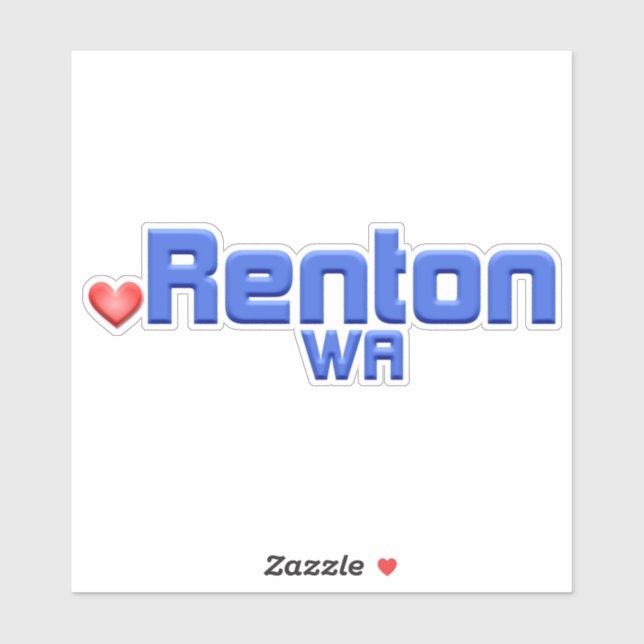 Renton Washington Sticker (Sheet)
