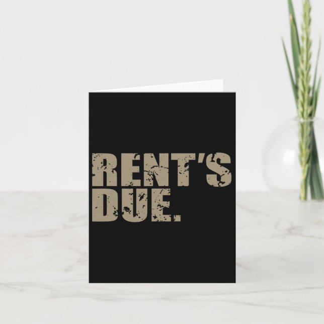 Rent's Due Work Hard Bodybuilder Weightlifting Dis Card (Front)