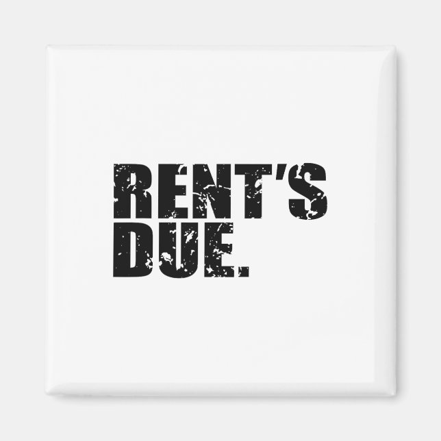 Rent's Due Work Hard Bodybuilder Weightlifting Dis Magnet (Front)