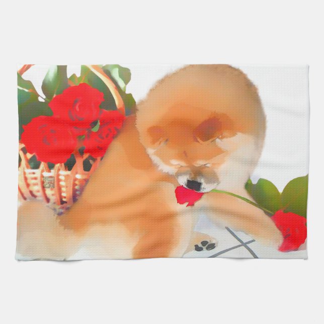 RENY heARTdog chow kitchen towel (Horizontal)