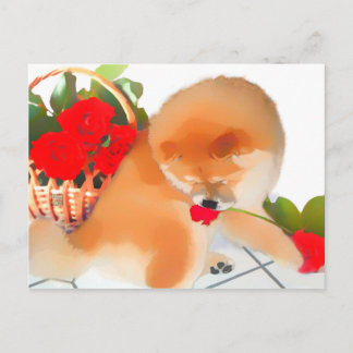 RENY heARTdog chow postcard