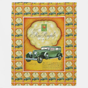 Reo-Royale Eight Automobile Ad Fleece Blanket