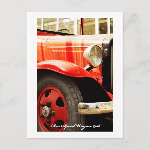 Reo Speed Wagon Retro Fire Engine Postcard