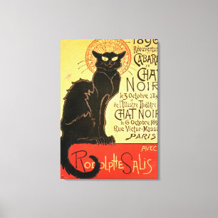 Reopening of the Chat Noir Cabaret, 1896 (colour l Canvas Print