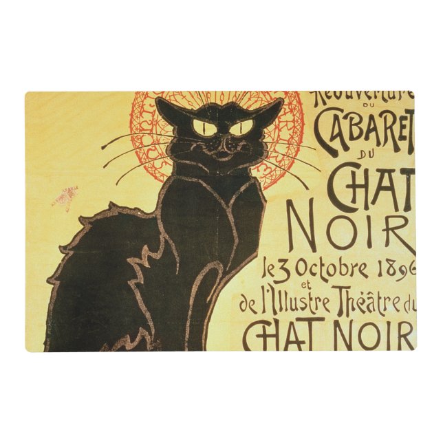 Reopening of the Chat Noir Cabaret, 1896 (colour l Placemat (Front)