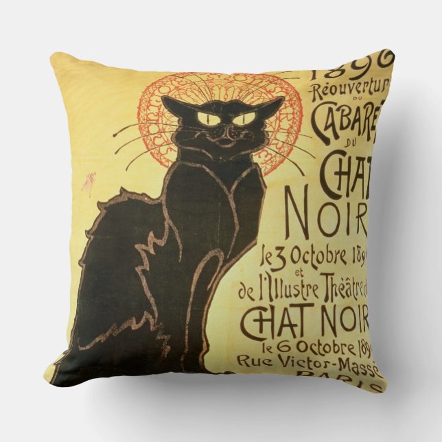 Reopening of the Chat Noir Cabaret, 1896 (colour l Throw Pillow (Front)