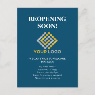 Reopening Soon Business Opening Announcement Postcard