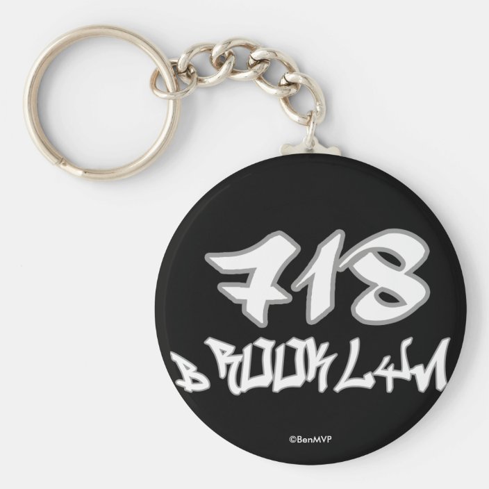 Rep Brooklyn (718) Keychain