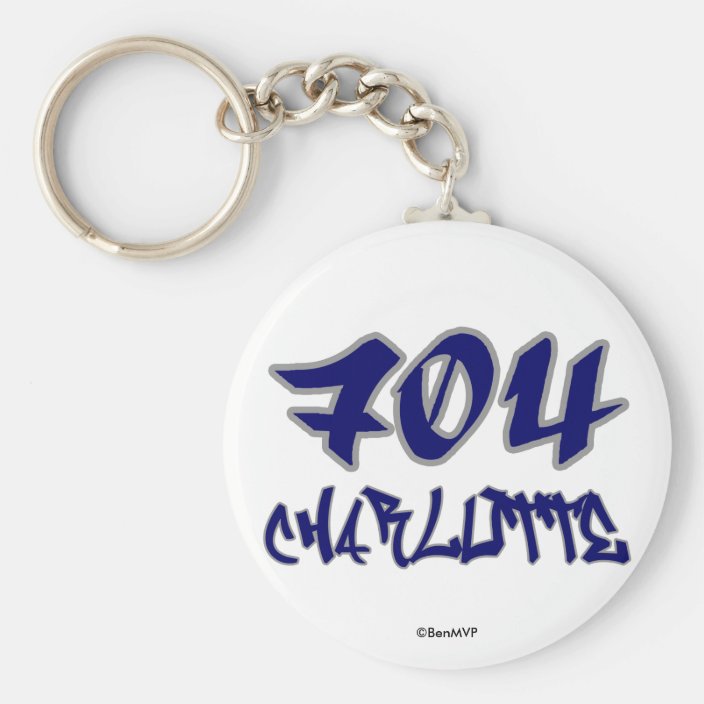 Rep Charlotte (704) Key Chain