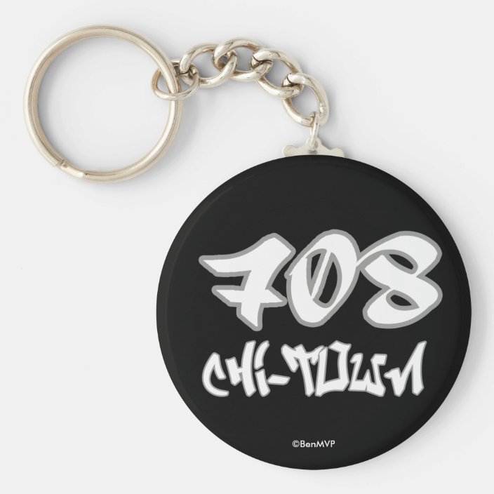 Rep Chi-Town (708) Key Chain