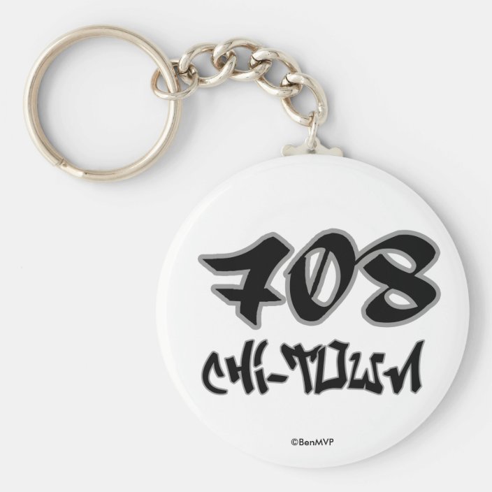 Rep Chi-Town (708) Keychain