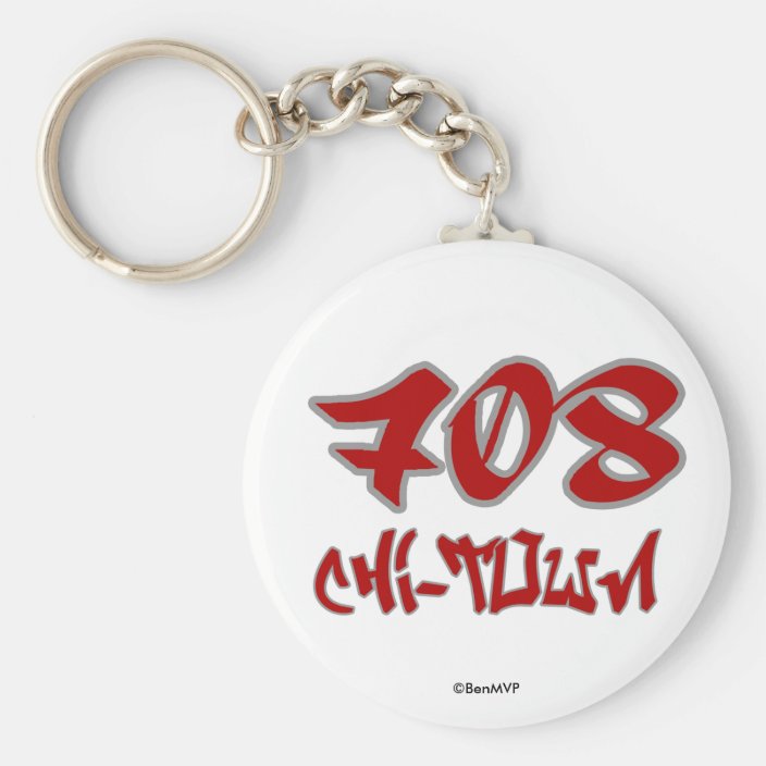 Rep Chi-Town (708) Keychain