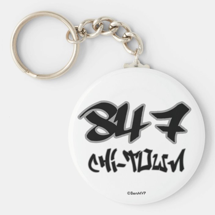 Rep Chi-Town (847) Key Chain