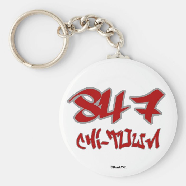 Rep Chi-Town (847) Key Chain