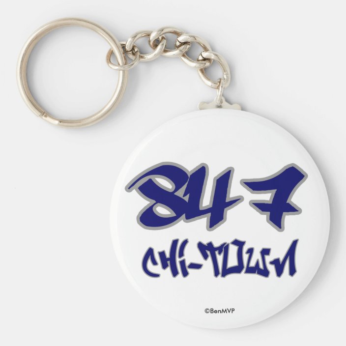 Rep Chi-Town (847) Keychain