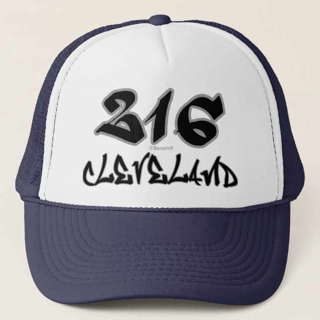 Rep Cleveland (216) Trucker Hat (Front)