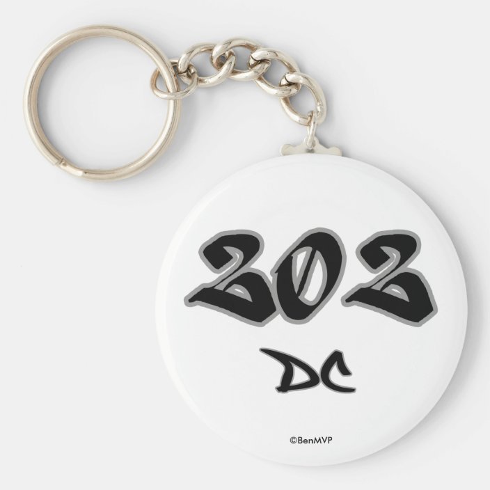 Rep DC (202) Keychain