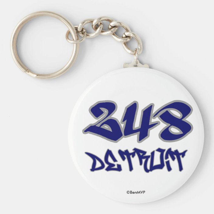 Rep Detroit (248) Keychain