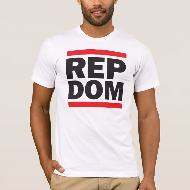 Rep Dom Mens T-shirt White Tshirt (Front)