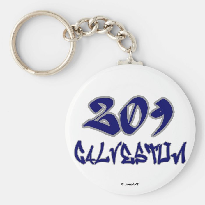 Rep Galveston (209) Keychain