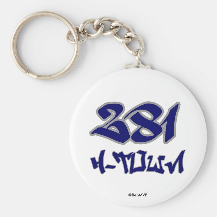 Rep H-Town (281) Keychain