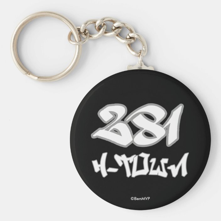 Rep H-Town (281) Keychain