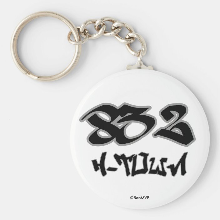 Rep H-Town (832) Keychain