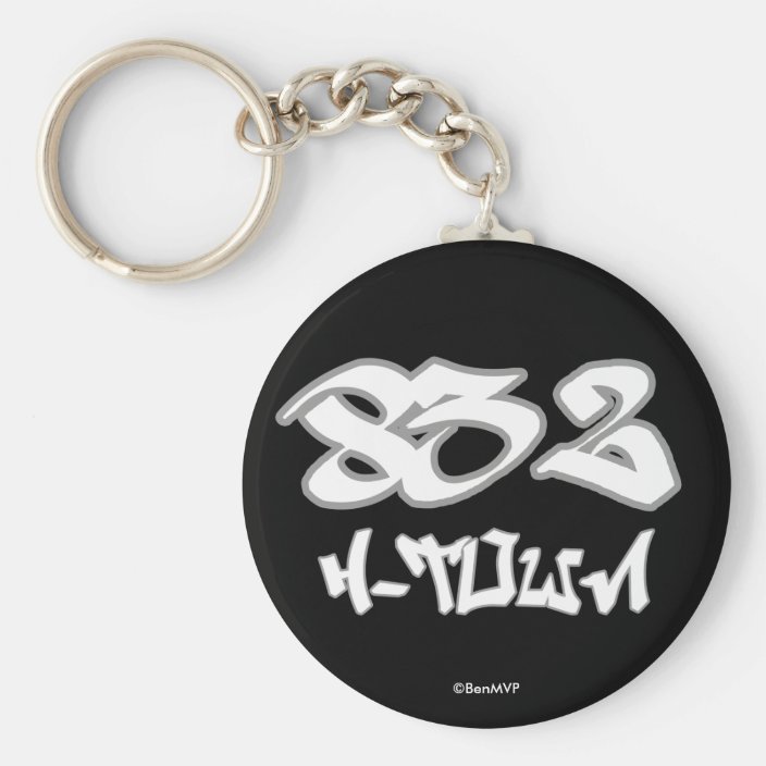 Rep H-Town (832) Keychain
