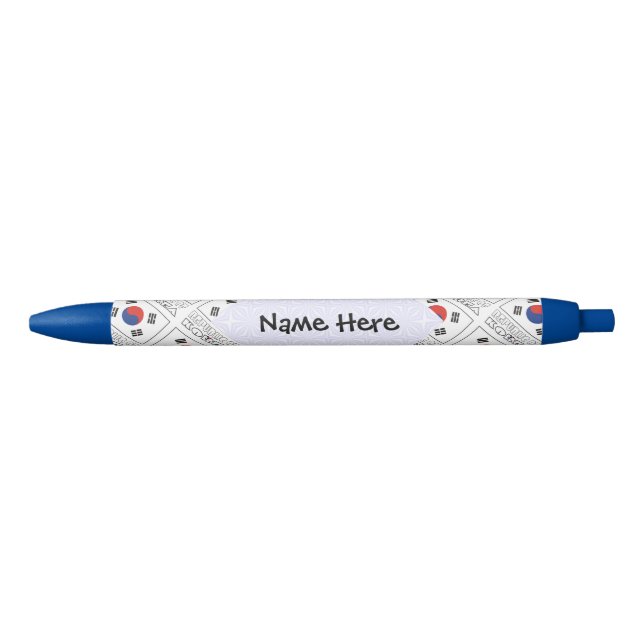 Rep. Korea S Korean Flag Tiled Personalized Name Pen (Front)