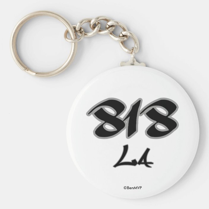 Rep LA (818) Key Chain