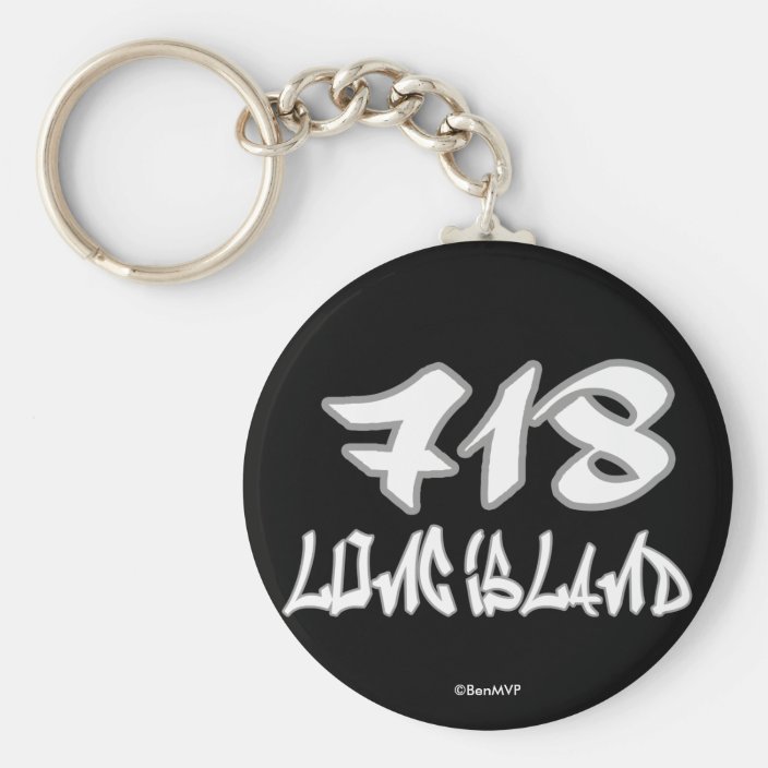 Rep Long Island (718) Key Chain