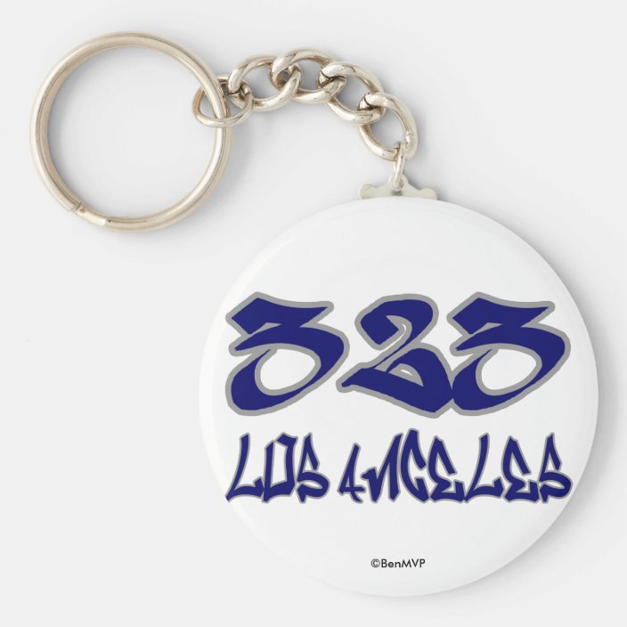 Rep Los Angeles (323) Keychain