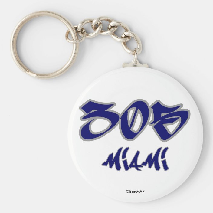 Rep Miami (305) Keychain