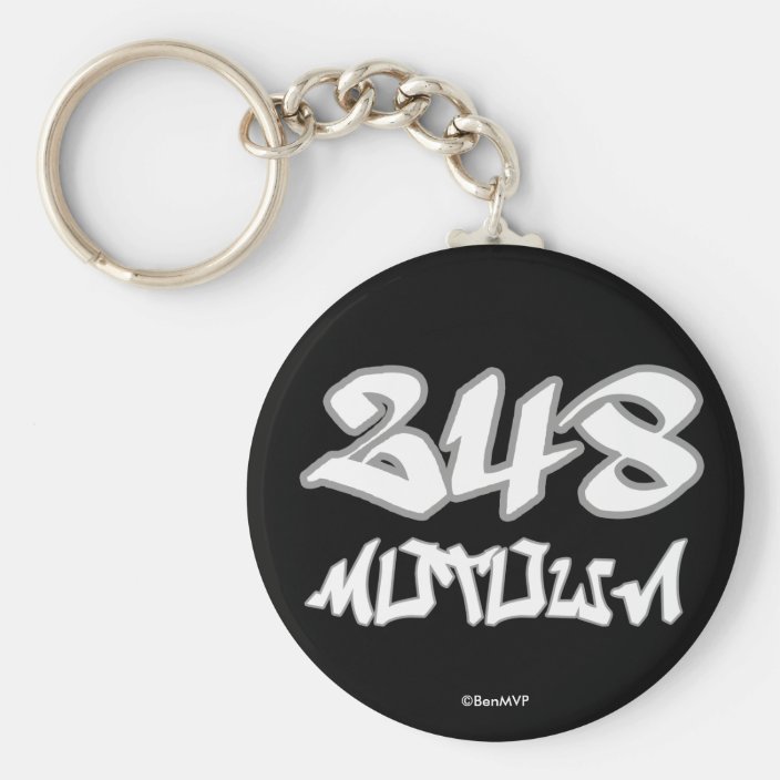 Rep Motown (248) Key Chain