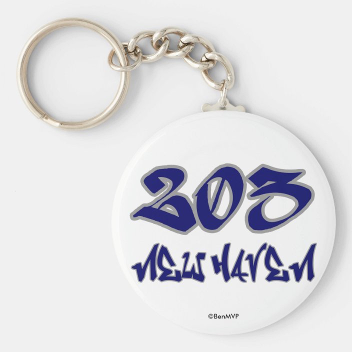 Rep New Haven (203) Key Chain